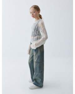 Винтажные джинсы Wide leg с карманами для девочек Sela