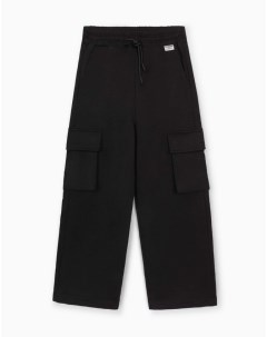 Чёрные спортивные брюки трансформеры Cargo для мальчика Gloria jeans