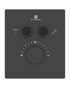 Смеситель для душа VSCV 321T MMB с термостатом Черный матовый Vincea
