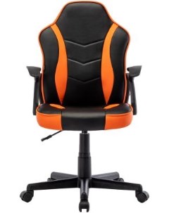 Кресло компьютерное Shark GM 203 экокожа черное оранжевое 532513 Brabix