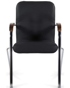 Кресло Samba CF 105 BOX 2 хром каркас накладки орех кожзам черный разобрано 532761 Brabix