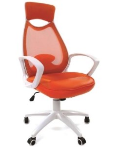 Офисное кресло 840 Россия белый пластик TW16 TW 66 оранжевый крестовина Гейм 7140742 Chairman