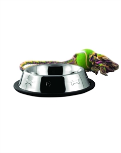 Миска для животных Bone металлическая 18,4х18,4х3,8cм 400мл Foxie