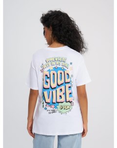 Хлопковая футболка с надписью Good Vibe Твое