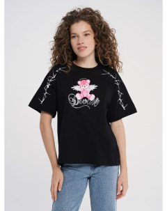 Хлопковая футболка с принтом плюшевого медведя Твое