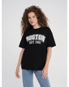 Хлопковая футболка с надписью Boston Твое