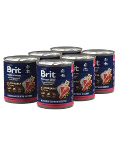 Premium by Nature консервы для собак паштет Говядина и рис 850 г упаковка 6 шт Brit*