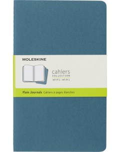 Блокнот нелинованный Cahier Journal 3 шт Large 13х21 мм 84 стр обложка голубая Moleskine