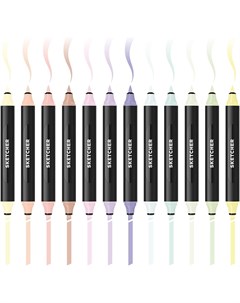 Маркер для скетчинга Sketcher CG530 c кистью и скошенным пером cool grey 5 Molotow