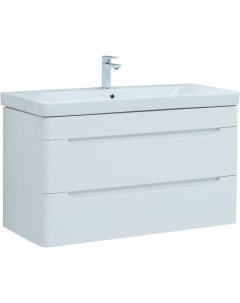 Мебель для ванной София 105 см белый глянец 2 ящика Aquanet