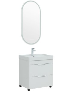 Мебель для ванной Ирис New 60 см белый глянец 2 ящика Aquanet