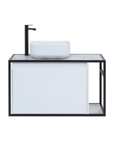 Мебель для ванной Nova Lite Loft 90 см L белый Aquanet