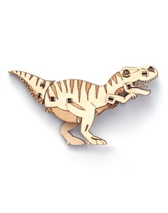 Деревянный конструктор 3D пазл Тираннозавр КЛЫК 1 0 Drovo