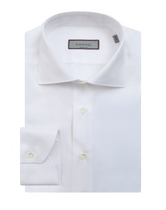 Базовая белая рубашка из хлопкового поплина Canali