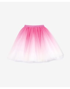 Юбка из сетки с градиентным цветовым переходом розовая для девочки Gulliver