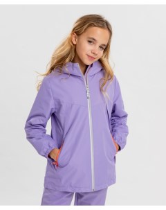 Ветровка softshell с капюшоном фиолетовая для девочки Button blue