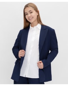 Пиджак двубортный на пуговицах с лацканами синий Teens line Button blue