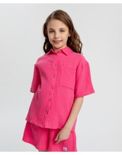 Рубашка с коротким рукавом розовая для девочки Button blue
