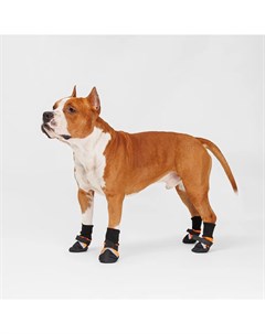 Ботинки на липучках для собак размер 4 оранжевые Rungo