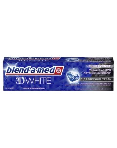 Зубная паста 3D White Отбеливание и глубокая чистка с древесным углем 100 мл Blend-a-med