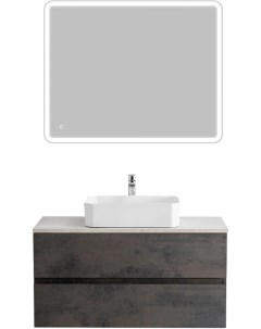 Мебель для ванной Molveno 46 100 ossido со столешницей marmo crema opaco Cezares