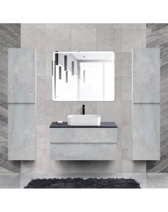Мебель для ванной Molveno 46 100 beton со столешницей Cezares