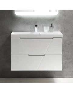 Тумба с раковиной Vittoria 90 подвесная bianco lucido Belbagno