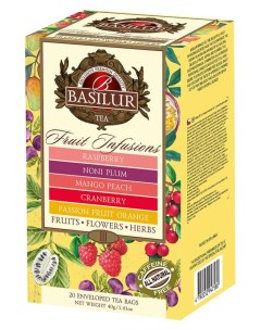 Чайный напиток Фруктовое вдохновение Fruit infusions ассорти Том 3 20 пакетиков Basilur