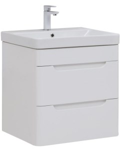 Мебель для ванной София 60 см белый глянец 2 ящика Aquanet
