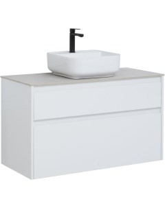 Мебель для ванной Nova Lite 100 см белая 2 ящика Aquanet