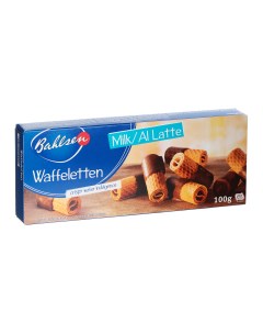Вафельные трубочки Waffeletten трубочки в молочном шоколаде 100 г Bahlsen