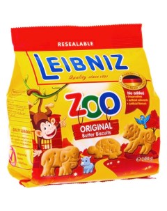 Печенье Zoo сливочное с фигурками животных 100 г Leibniz
