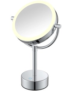 Косметическое зеркало S M221 настольное с подсветкой двухстороннее хром Java