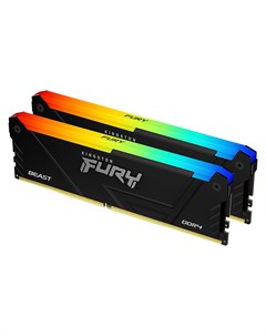 Модуль памяти Fury Beast RGB RTL Gaming DDR4 DIMM 3600MHz PC4 28800 CL18 32Gb Kit 2x16Gb KF436C18BB2 Kingston