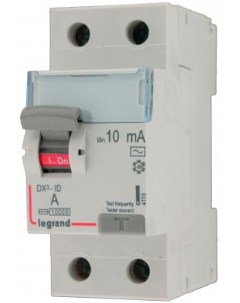 Выключатель дифференциального тока DX3 2П 16А 10мА AC 411500 Legrand