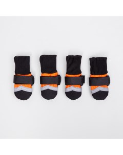Ботинки на липучках для собак размер 5 оранжевые Rungo