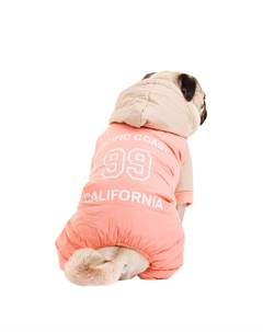 Комбинезон с капюшоном для собак M розовый девочка Petmax
