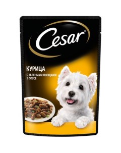 Пауч для собак Курочка и зеленые овощи 85 г Cesar