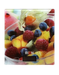 Весы кухонные электронные стекло Фрукты и ягоды точность 1 г до 5 кг LCD дисплей PT 893 Rion