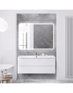 Мебель для ванной Acqua 120 подвесная bianco lucido белая глянцевая раковина Belbagno