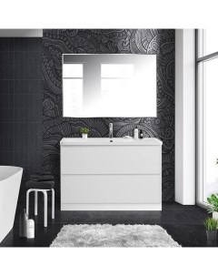 Мебель для ванной Albano 120 напольная bianco lucido белая глянцевая раковина Belbagno