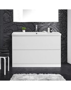 Тумба с раковиной Albano 120 напольная bianco lucido белая глянцевая раковина Belbagno