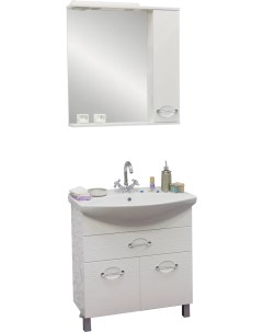 Мебель для ванной Палермо 75 напольная белая глянцевая Sanflor