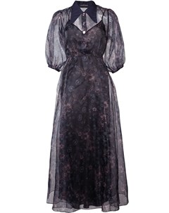 Jill stuart полупрозрачное платье с объемными рукавами и принтом 10 черный Jill stuart
