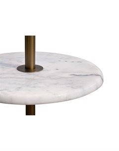 Торшер с мраморным столиком белый плафон Garda decor