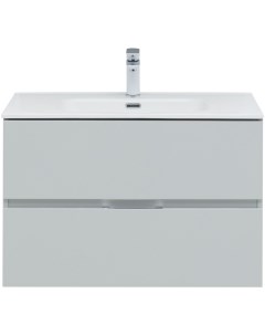 Мебель для ванной Алвита New 80 см 2 ящика серый Aquanet
