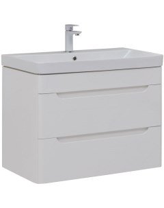 Мебель для ванной София 80 см белый глянец 2 ящика Aquanet