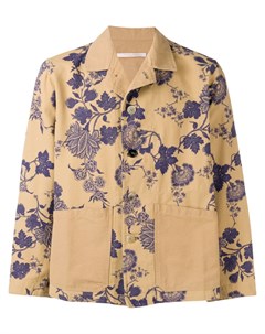Ermanno gallamini куртка рубашка с цветочным принтом нейтральные цвета Ermanno gallamini