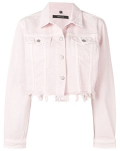 J brand джинсовая куртка с эффектом потертости s розовый J brand