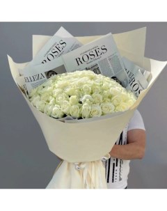 Букет из 101 белой розы Pinkbuket